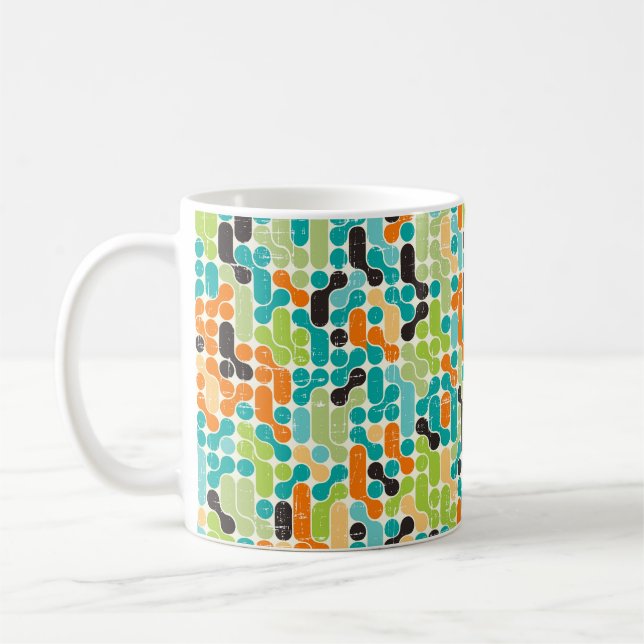 Mug Motif géométrique rétro abstrait (Gauche)