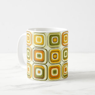 Mug Motif géométrique rétro les années 70 dans les ton