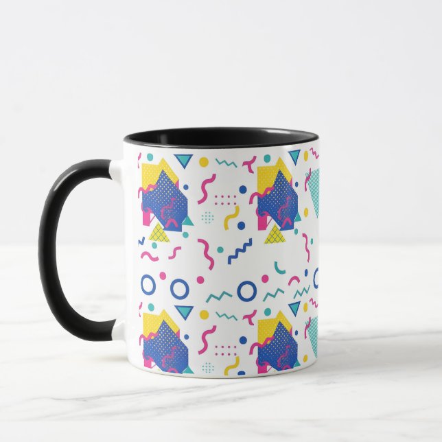 Mug Motif géométrique Retro Memphis (Gauche)