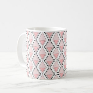 Mug Motif géométrique rose beige