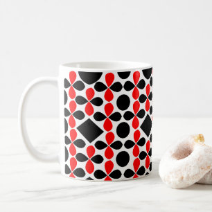 Mug Motif géométrique rouge et noir