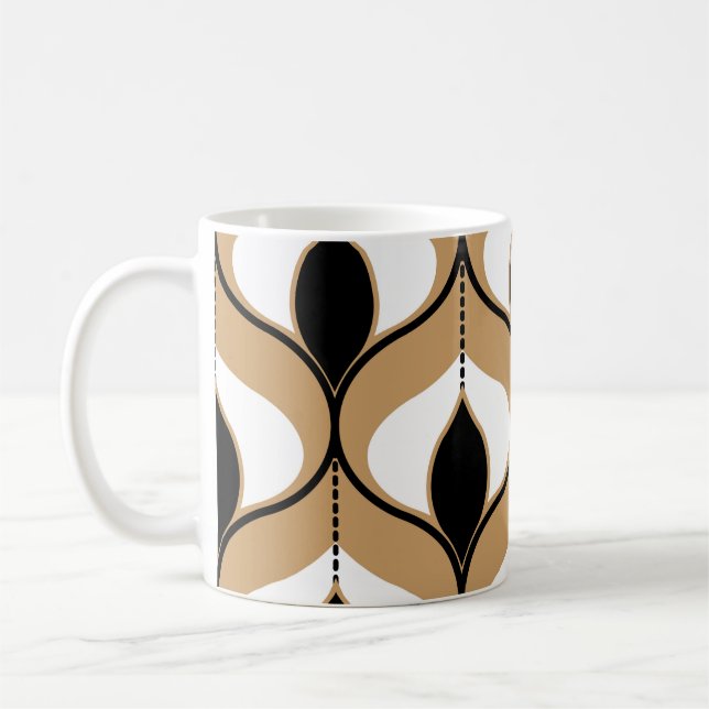 Mug Motif géométrique sans couture avec des lignes ond (Gauche)
