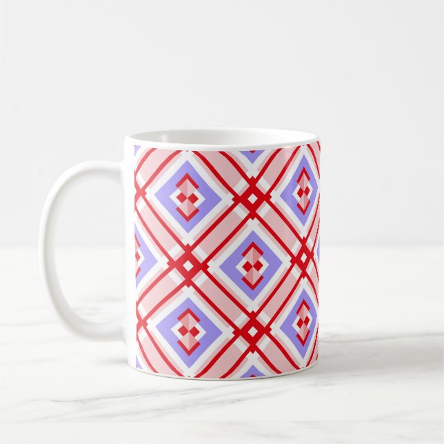 Mug Motif géométrique transparent avec carrés (Gauche)