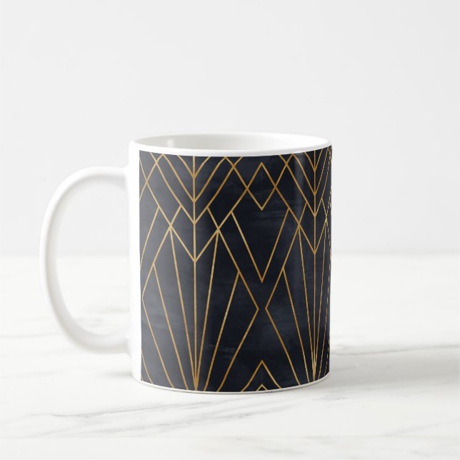 Mug Motif géométrique transparent sur texture papier.  (Gauche)
