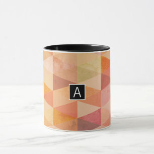 Mug Motif géométrique Triangle souple   Monogramme