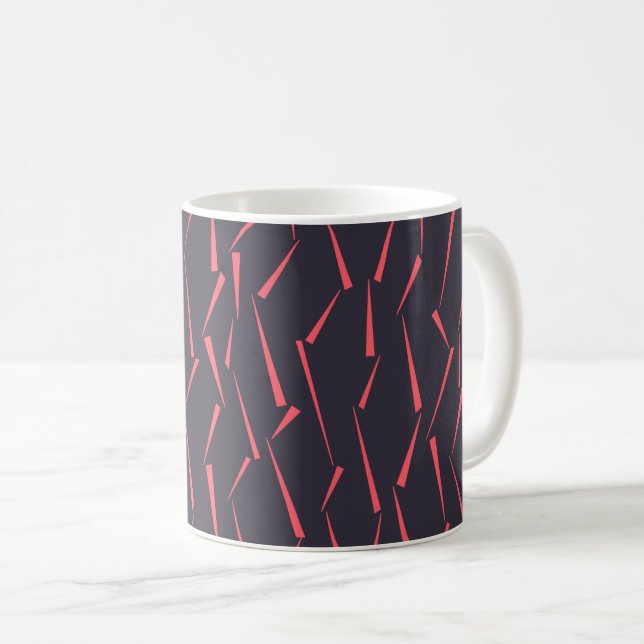 Mug Motif géométrique triangulaire abstrait moderne et (Devant droit)