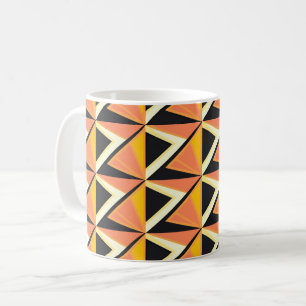 Mug Motif géométrique triangulaire dans des tons chaud