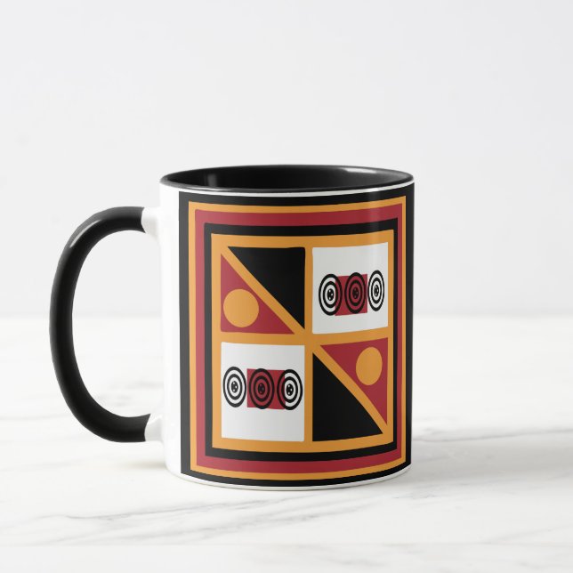 Mug motif géométrique tribal d'Afrique Abstraite (Gauche)