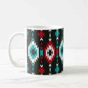 Mug Motif géométrique tribal transparent coloré. Ethni