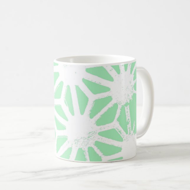 Mug Motif géométrique vert (Devant droit)
