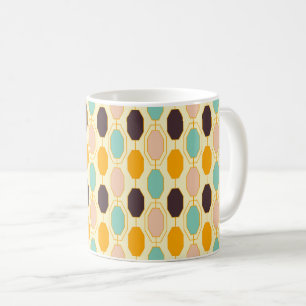 Mug Motif géométrique vibrant avec des rangées de s