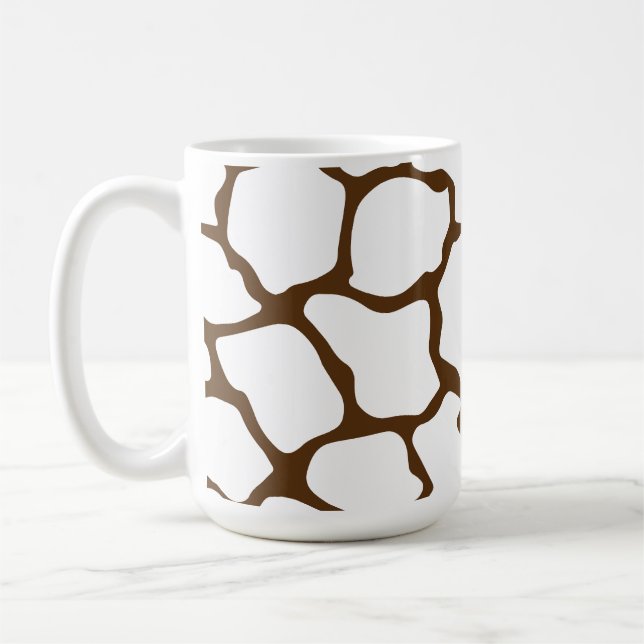 Mug Motif Girafe Marron – Impression Animale Minimale (Gauche)