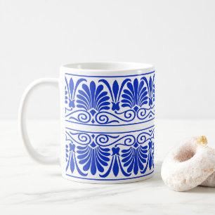 Mug Motif grec méditerranéen bleu