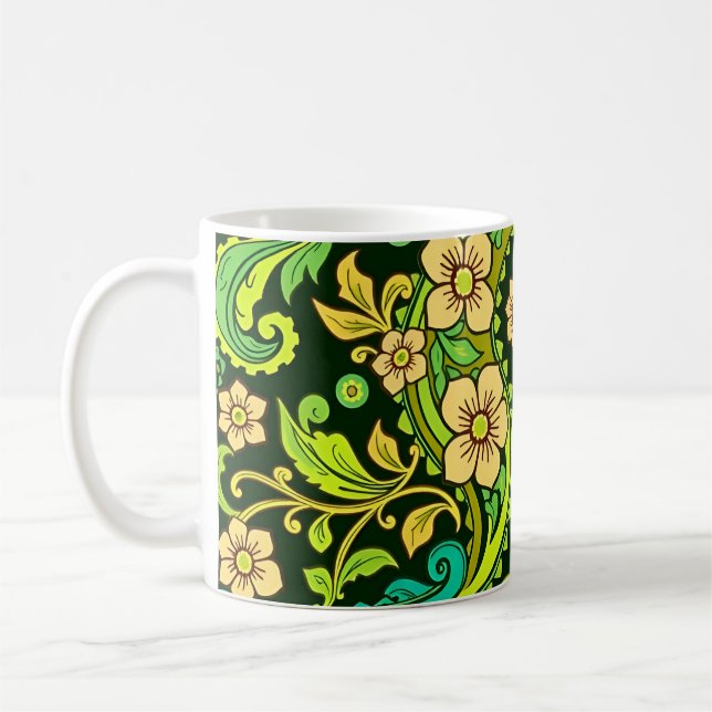Mug Motif Green Paisley (Gauche)