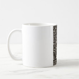 Mug Motif gribouillé noir et blanc Monochrome tripan