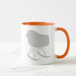 Mug Motif gris du milieu du siècle Silhouette