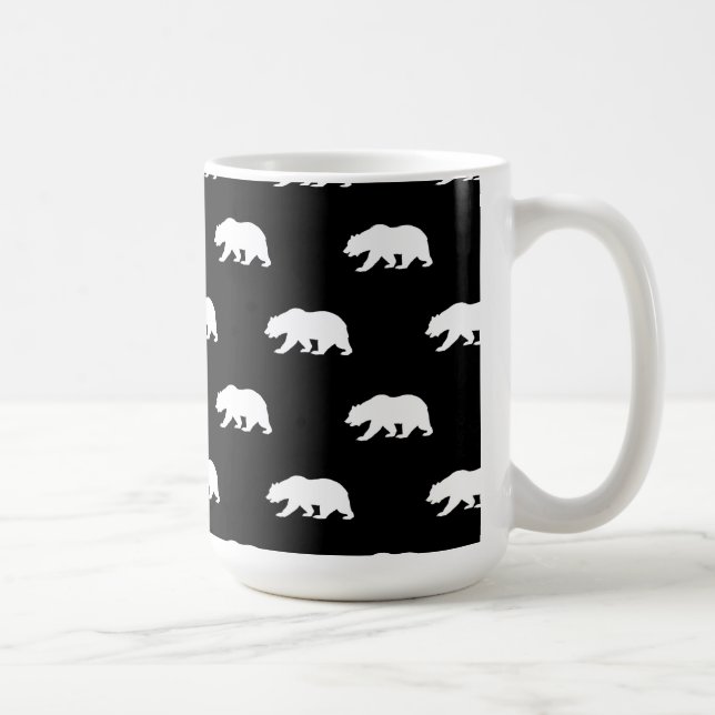 Mug Motif grizzli noir et blanc (Droite)