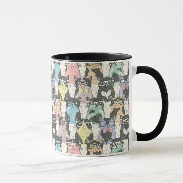 Mug Motif Hipster Cute Cats (Droite)