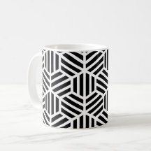 Motif Honeycomb Hexagon noir blanc