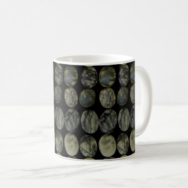 Mug Motif horizontal Oval Banded Agate Gemstone (Devant droit)