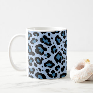 Mug Motif imprimé léopard bleu