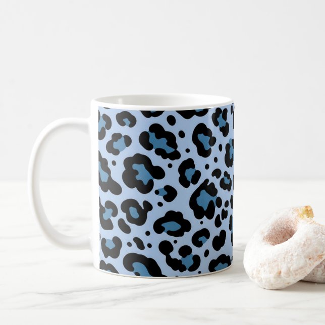 Mug Motif imprimé léopard bleu (Avec donut)