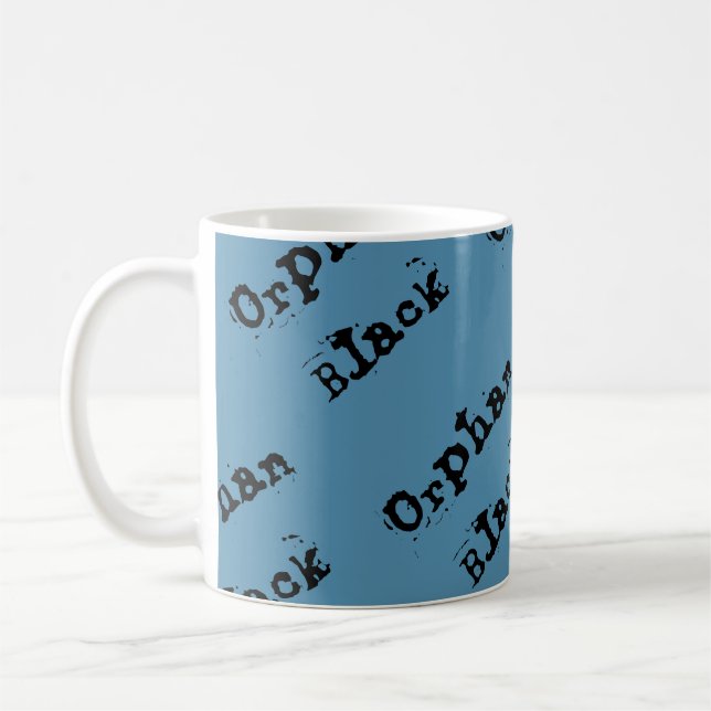 Mug Motif incliné en noir orphan (Gauche)