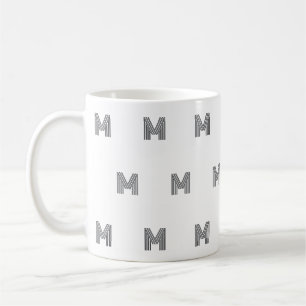 Mug Motif Initial Monogramme Moderne Minimaliste