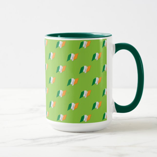 Mug Motif irlandais de drapeau (Droite)