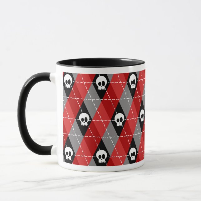 Mug Motif Jacquard crâne mignon (Gauche)