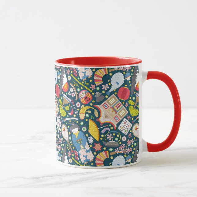 Mug Motif japonais sans visage (Droite)