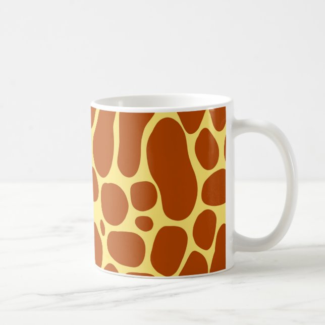 Mug Motif jaune et Brown de girafe (Droite)