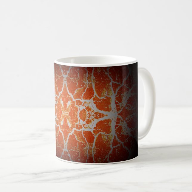 Mug Motif kaléidoscope orange (Devant droit)