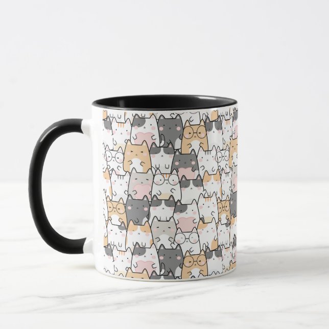 Mug Motif Kawaii Cute Cats (Gauche)