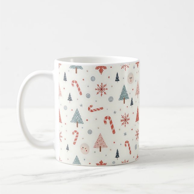Mug Motif Kawaii Snowflakes (Gauche)