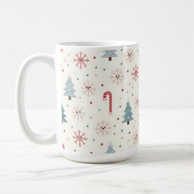 Mug Motif Kawaii Snowflakes (Gauche)