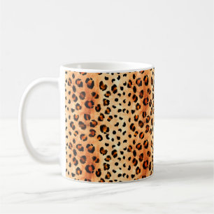 Mug Motif léopard à l'aquarelle dessiné à la main. Fou