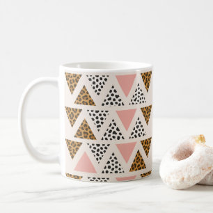 Mug Motif Léopard Chic et Triangle Rose
