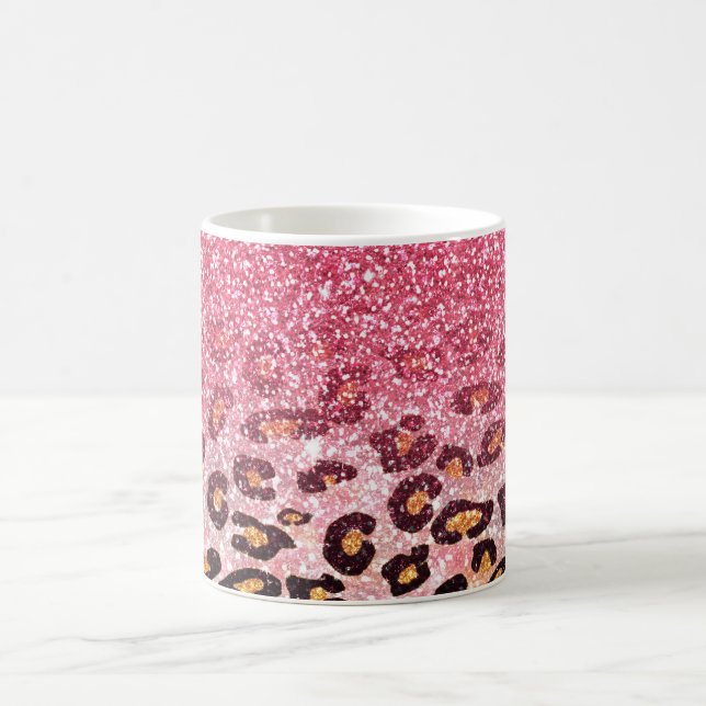 Mug Motif léopard de Parties scintillant rose Glam (Centre)