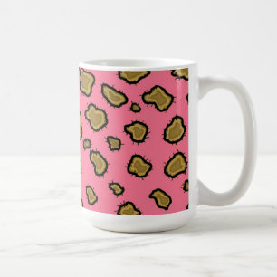 Mug Motif léopard rose et or