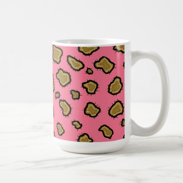 Mug Motif léopard rose et or (Droite)