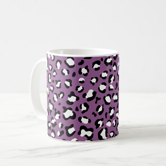 Mug Motif léopard, Spots léopards, Leopard pourpre (Devant gauche)