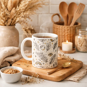 Mug Motif Lunaire Céleste Étoiles Mystiques