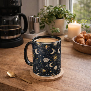 Mug Motif lunaire céleste mystique