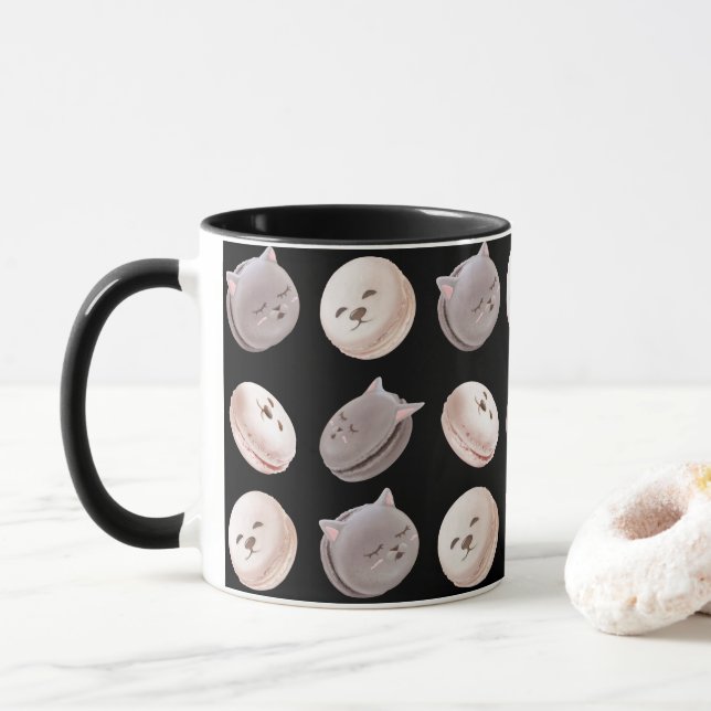 Mug Motif Macaron (Avec donut)