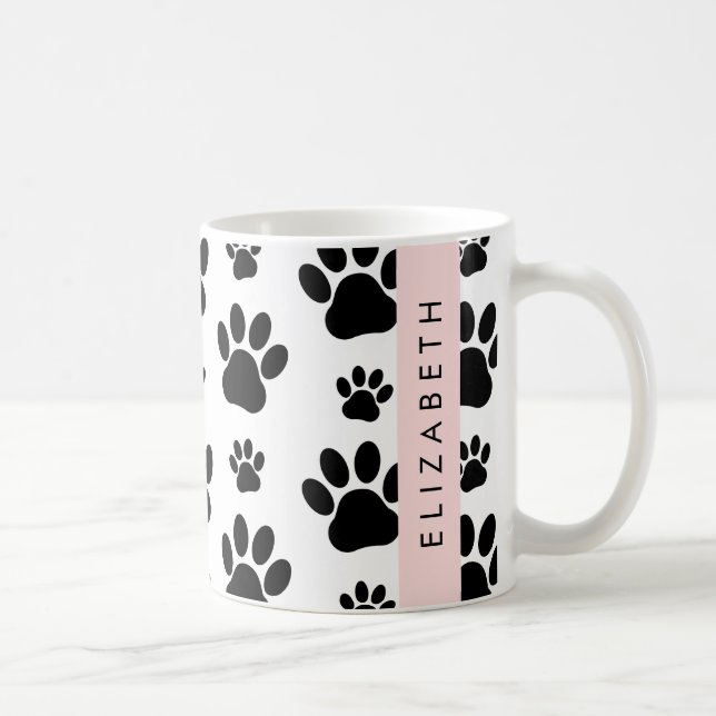 Mug Motif mâle, Patrouilles de chien, Noir et Blanc, V (Droite)
