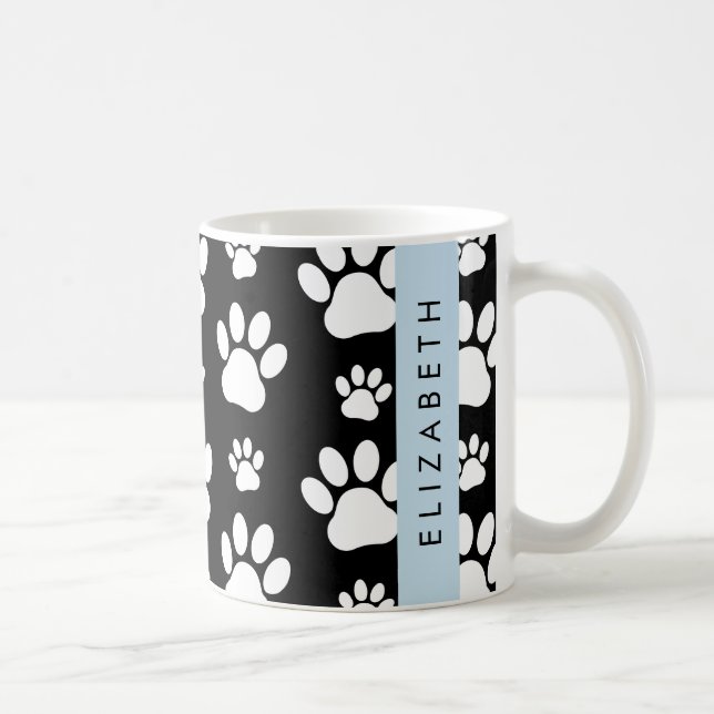 Mug Motif mâle, Patrouilles de chien, Noir et Blanc, V (Droite)
