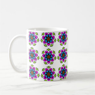 Mug Motif mandala floral sans couture