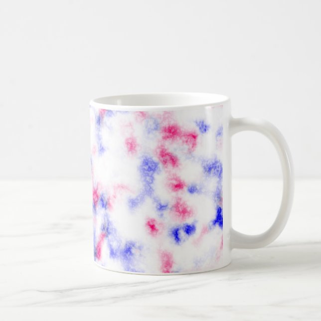 Mug Motif marbre bleu rose et blanc (Droite)