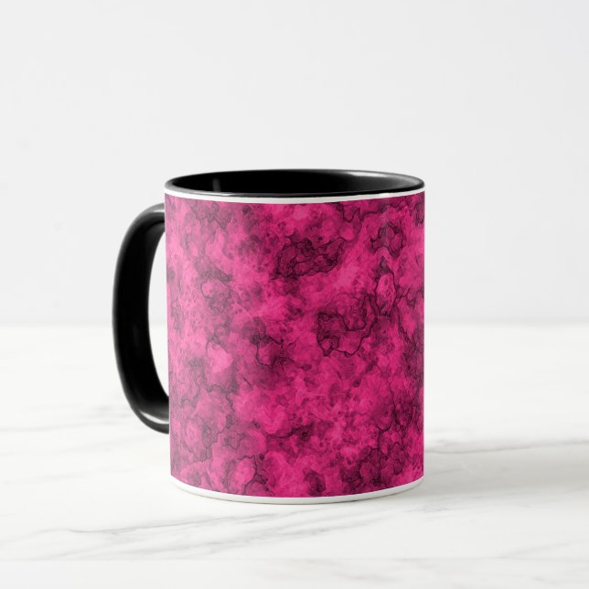 Mug Motif marbre brillant cramoisi (Devant gauche)